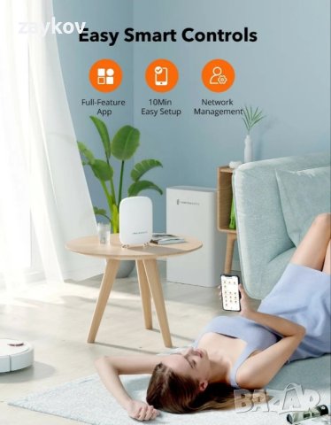 Taotronics Mesh Wi-Fi рутер Трибандов AC3000 Wi-Fi рутер за цял дом, снимка 6 - Рутери - 43895703