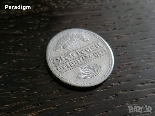 Райх монета - Германия - 50 пфенига | 1921г.; серия F, снимка 2 - Нумизматика и бонистика - 33484693