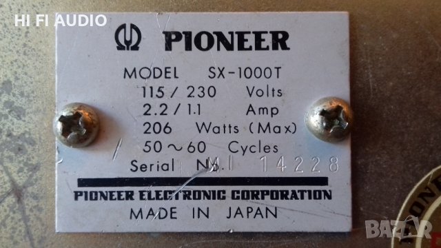 Pioneer SX-1000T, снимка 8 - Ресийвъри, усилватели, смесителни пултове - 40453442