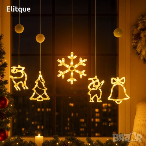 Коледна залепваща се украса с LED светлини - 1бр, снимка 8 - Други - 52902785