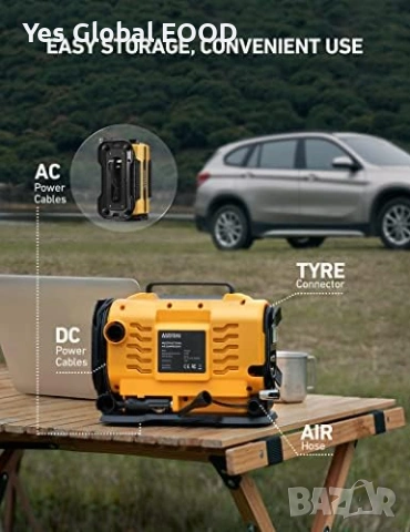 AstroAI компресор 12V/230V до 10.3 bar, снимка 7 - Компресори - 53442215