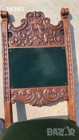 Махагонов антикварен стол, снимка 5 - Столове - 49449042