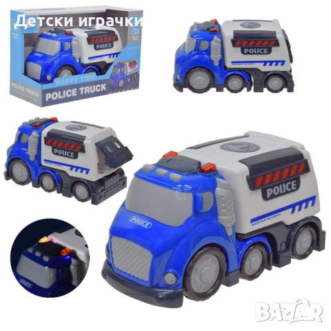 Камион полиция City car със светлини и звуци , снимка 2 - Коли, камиони, мотори, писти - 52070394