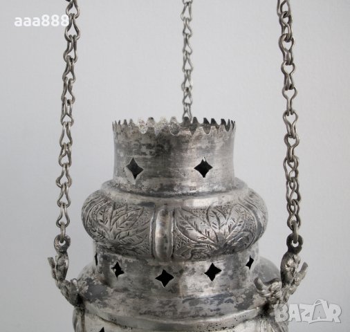 Старинно кандило сребро 19 век, снимка 7 - Антикварни и старинни предмети - 27961320
