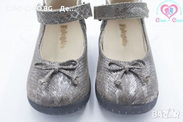 №18, Официални обувки за момиче сиви с панделка и велкро, снимка 9 - Бебешки обувки - 28616929