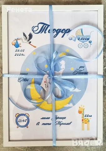 Бебешки рамки подарък за новородено, снимка 4 - Други - 49606551