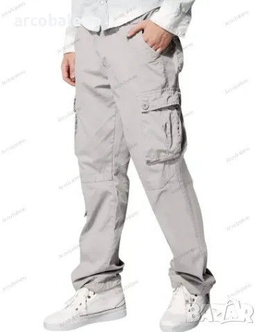 Мъжки свободни ежедневни прави карго панталони с няколко джоба, 5цвята , снимка 5 - Панталони - 47792981