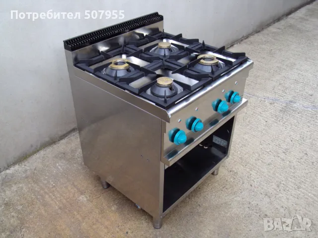 Професионален, италиански, газов котлон на база MBM - 4 горелки, снимка 3 - Обзавеждане на кухня - 48443209