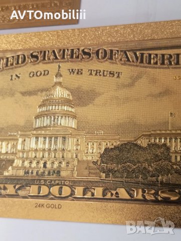 Позлатена с 24 карата злато релефна банкнота 50 долара със сертификат, снимка 8 - Нумизматика и бонистика - 51375758