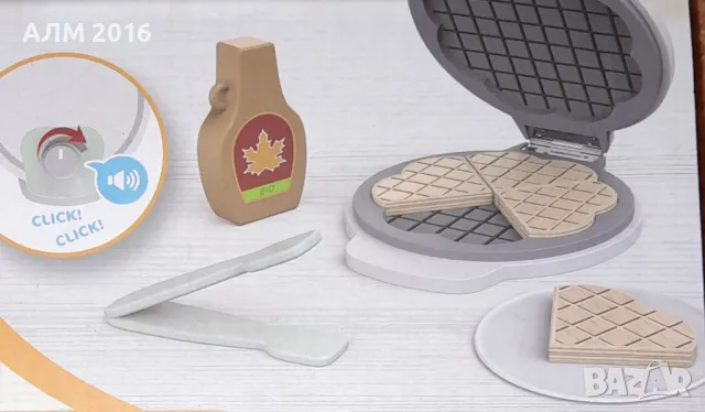 Дървен комплект Пица , Гофретник , Суши ,Торта ,Закуска, дървени играчки за детска кухня, снимка 5 - Образователни игри - 42823340