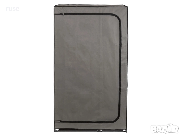НОВ! Текстилен гардероб с лост и рафтове 174х100х46см сив, снимка 2 - Гардероби - 52519116