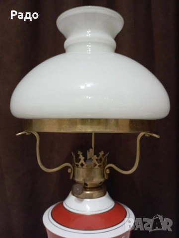 Старинна порцеланова газена - газова лампа - WALLENDORF, снимка 3 - Антикварни и старинни предмети - 50104989