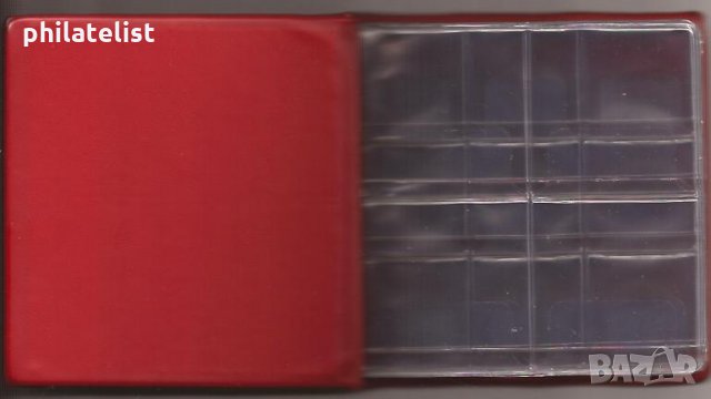  Шулц джобен класьор 10х10 см за 52 мон MIX червен, снимка 2 - Нумизматика и бонистика - 35281243