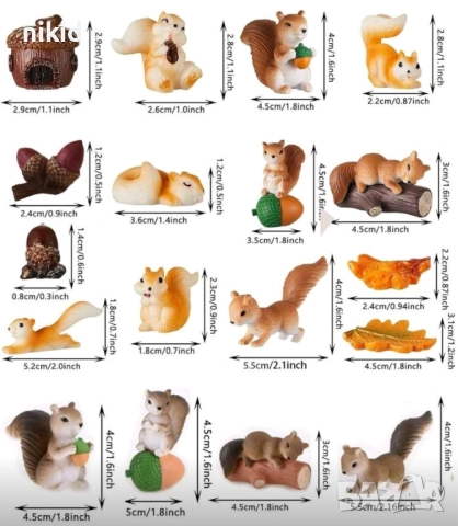 6 бр Катерица катеричка катерици малки фигурки играчки фугурка за игра и украса торта от смола, снимка 9 - Фигурки - 52426927