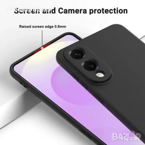 Силиконов кейс bSmart Silicone Soft Cover, За Samsung Galaxy S25 Edge, Черен, снимка 4 - Калъфи, кейсове - 50346230