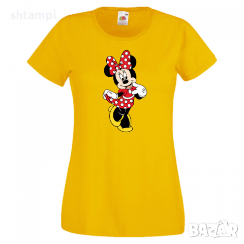 Дамска тениска Minnie Mouse 8 Подарък,Изненада,Рожден ден,, снимка 10 - Тениски - 36530828