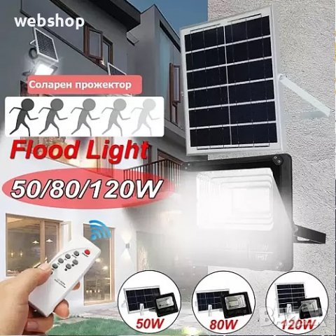 ВЪНШНА LED ПРОЖЕКТОР ЛАМПА 100/150/200W 120 ГРАДУСА, IP 66, МОДЕРЕН ДИЗАЙН, ЧЕРЕН, снимка 3 - Соларни лампи - 39975425