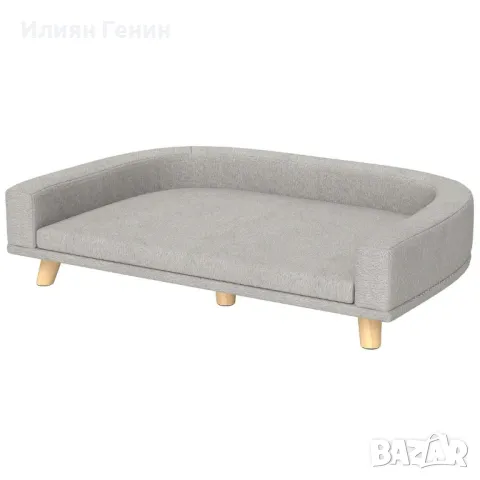 Диван за кучета PawHut за големи кучета до 30 кг, подплатени крака от борова дървесина, 98 x 67 x 25, снимка 9 - За кучета - 50374661