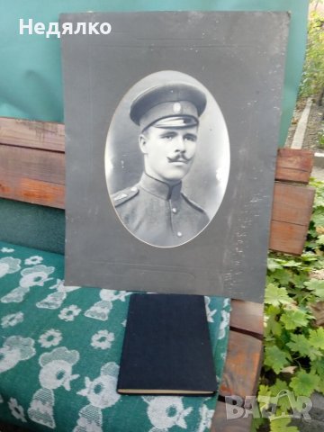 Огромна снимка,картон портрет,военен лекар, снимка 3 - Антикварни и старинни предмети - 38475451