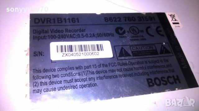 bosch dvr1b1161 digital video recorder-внос швеция, снимка 18 - Други - 26235019