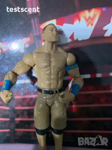 Екшън фигура WWE John Cena Джон Сина Mattel Basic Khaki Shorts Blue Bands figure играчка, снимка 5 - Други - 48438235