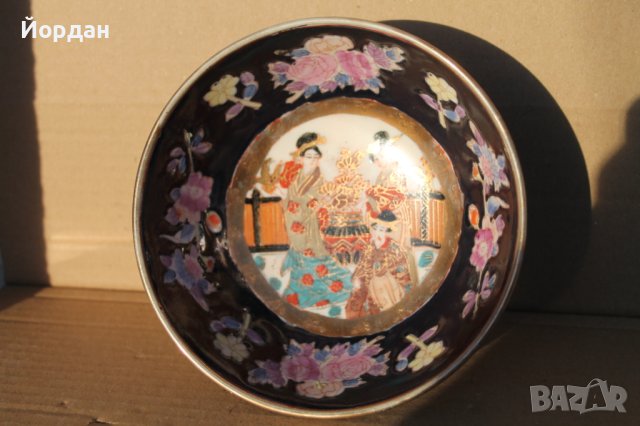 Ръчно рисувана купа ''Satsuma'', снимка 4 - Антикварни и старинни предмети - 43659520