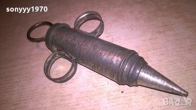 метална спринцовка-внос франция-19х9х3,5см, снимка 4 - Други инструменти - 26803021