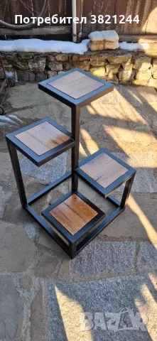 цветарник метален, прахово боядисан , снимка 17 - Градински мебели, декорация  - 47233177