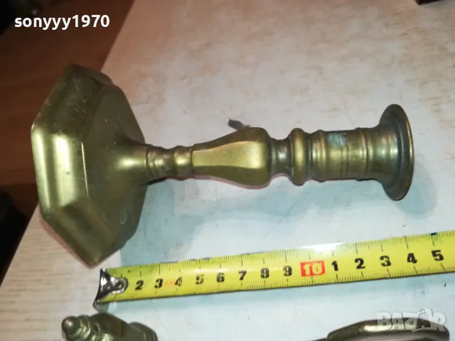 СВЕЩНИК+ГАСАЧ ОТ ФРАНЦИЯ МЕД/МЕСИНГ 1711241743, снимка 12 - Антикварни и старинни предмети - 48002085