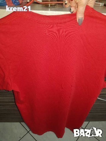 Adidas Trefoil мъжка  червена тениска номер s., снимка 3 - Тениски - 37316042