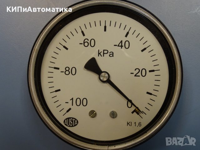 вакуумметър технически AUSTA Ф100, -100/0kPa, снимка 3 - Резервни части за машини - 39374108