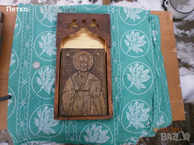 Стара  икона  Подпис, снимка 10 - Антикварни и старинни предмети - 49236617