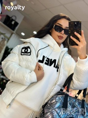 Ch🅰️nel Дамски Бял Комплект От Три Части , снимка 2 - Спортни екипи - 52799406