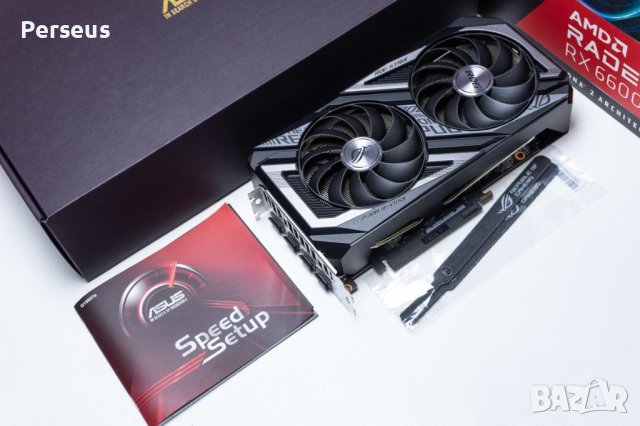 НОВА видеокарта Asus ROG Strix RX 6600 XT OC GAMING AURA SYNC RGB, снимка 4 - Видеокарти - 43469819