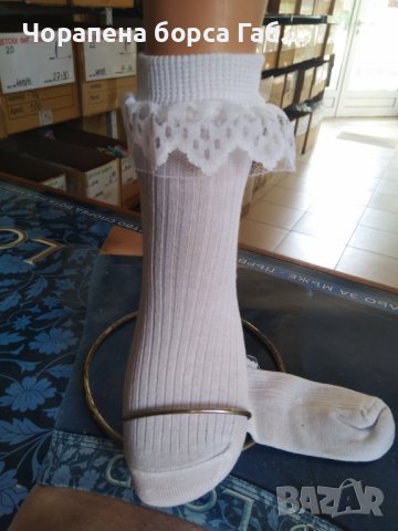 Детски чорапи с дантела, снимка 4 - Чорапи - 37652575