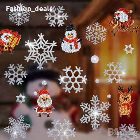 Нов комплект коледен 5D диамантен гоблен Декорация Арт Релакс, снимка 4 - Други - 39350518