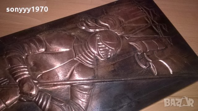рицар с копие-релефна картина-внос швеицария-56х22см, снимка 6 - Колекции - 27017519