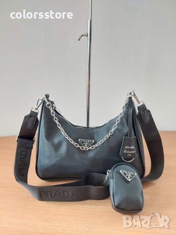 Луксозна Черна чанта Prada-SG-T12, снимка 2 - Чанти - 42967522