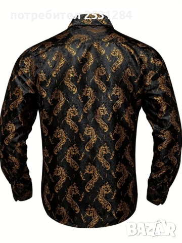 Нова мъжка елегантна жълта риза , черна риза, размер  М/Л , размер M/L, снимка 11 - Ризи - 52116518