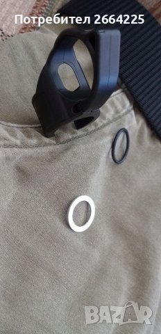 Тактически пластмасов клипс с ринг за фенери с диаметър на тялото 22мм, снимка 2 - Оборудване и аксесоари за оръжия - 36776663