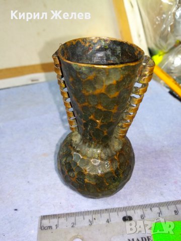 Старинна ДЕКОРАТИВНА КОЛЕКЦИОНЕРСКА МЕДНА ВАЗА за СУХИ ЦВЕТЯ КОВАНА МЕД За МЕХАНА 42690, снимка 8 - Вази - 43949367