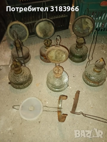  голям лот газови лампи 6 броя без шишета, снимка 3 - Антикварни и старинни предмети - 50609085