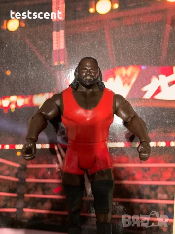 Екшън фигура WWE Mark Henry Марк Хенри WSM figure играчка Mattel Red, снимка 9 - Колекции - 48939001