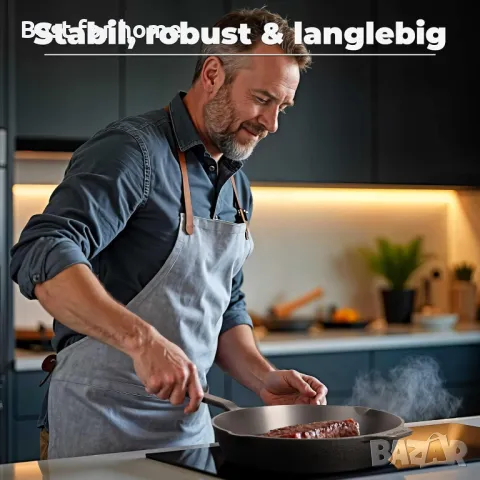  Чугунен индукционен тиган с незалепващо покритие  TECOR, снимка 7 - Съдове за готвене - 49645293