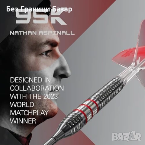 Нов Професионален дартс сет 95% волфрам K-Flex Swiss Storm 24g стрели, снимка 2 - Други спортове - 53278992