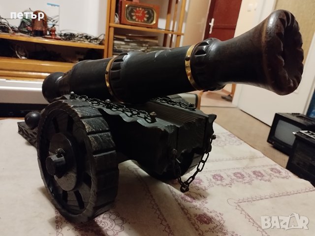 Голямо дървено оръдие, снимка 3 - Декорация за дома - 43342719