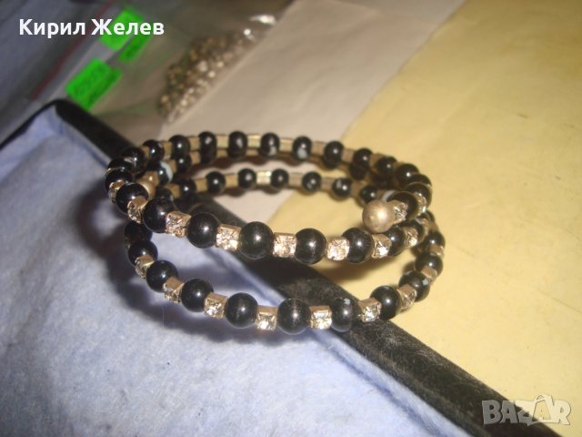 ВИНТИДЖ АРТ ГРИВНА - МЕТАЛ ФАСЕТИРАНИ КРИСТАЛИ ПЕРЛИЧКИ 10907, снимка 4 - Гривни - 37026579