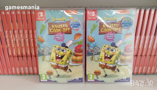 [NINTENDO Switch] СУПЕР Цена ! SpongeBob Squarepants: Krusty Cook, снимка 1 - Игри за Nintendo - 43867002