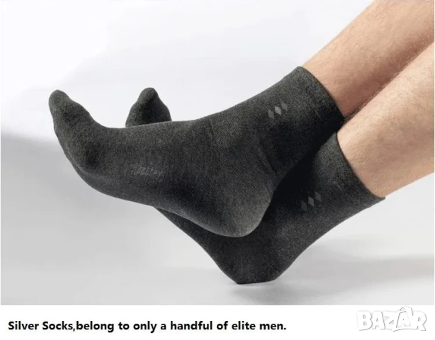 Ag+ Електромагнитна Защита Анти-Електростатични Заземяващи Чорапи Антибактериални Сребърни Нишки EMP, снимка 3 - Други - 51042386