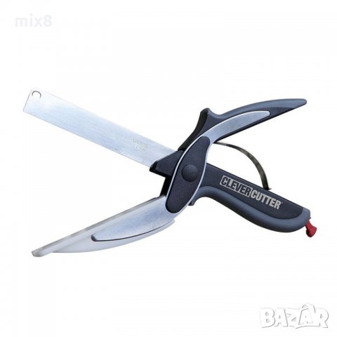 Кухненска ножица / 2 в 1 нож и дъска за рязане - clever cutter, снимка 3 - Прибори за хранене, готвене и сервиране - 26633457